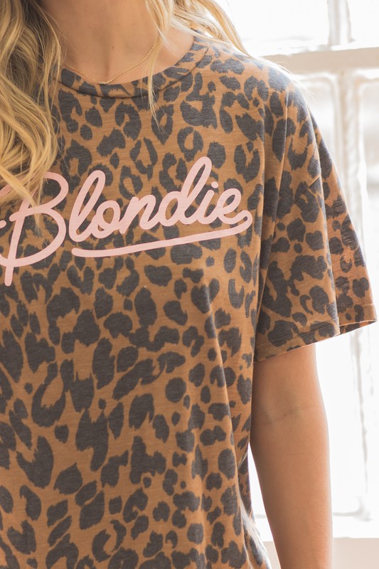 Blondie Leopard Print Graphic Tee