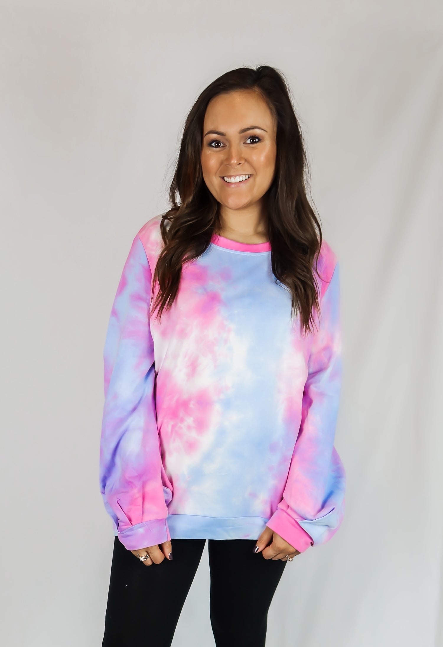 Tie dye terry sweatshirt new arrivals